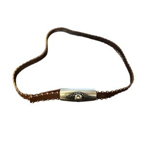 Fabio Corti Vintage Brown‎ Leather Made In Italy Belt XL 37